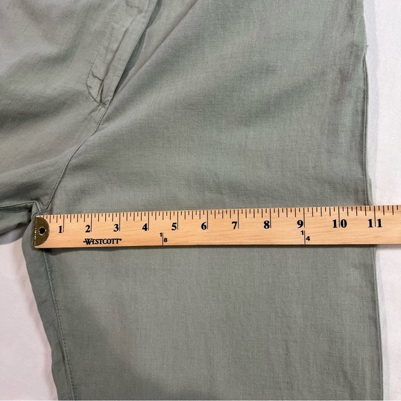 ZARA Green Khaki Linen Blend Short Sleeve Jumpsuit Sz XS - Picture 4 of 13